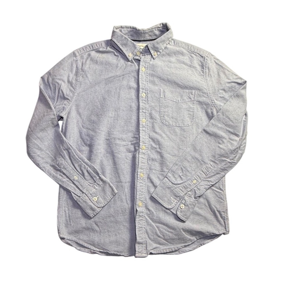 Aeropostale Mens Medium Blue Oxford Long Sleeve Shirt Cotton RN154379-2338